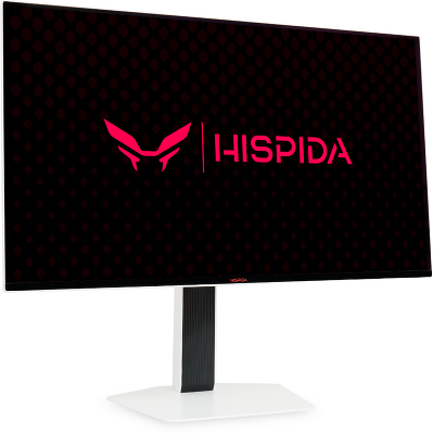 Монитор HISPIDA 27'' 2560x1440, OLED, 178/178, 0.03ms, 250nit, 1.5M:1, 280Hz, 2xDP 1.4/2xHDMI 2.1, noUSB-A, FreeSync, LowBlueLight, LTSP, ExtPWR, VESA 100x100, White, 1y