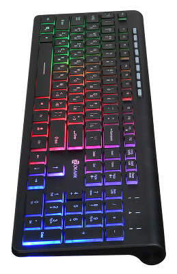 Клавиатура USB Oklick 490ML черный USB slim Multimedia LED