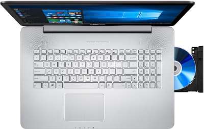 Ноутбук ASUS N752Vx 17.3" FHD/ i7-6700HQ/8/1000+128SSD/GTX950M 4G/Multi/ WF/BT/CAM/ W10