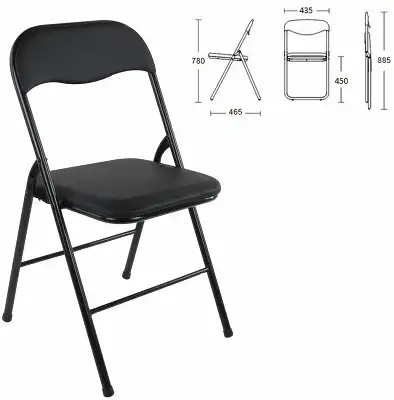 Стул Brabix Golf CF-007 комплект 4шт искусственная кожа черный металл черный на ножках (533032)