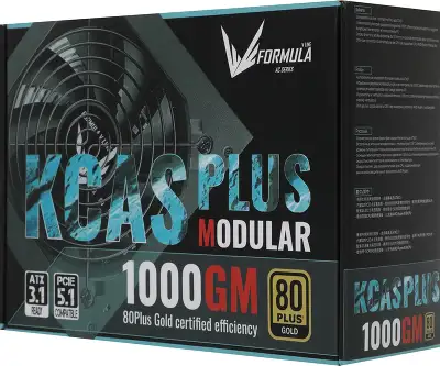 Блок питания Formula ATX 1000W AC KCAS PLUS 1000GM V2 80+ gold (20+4pin) APFC 140mm fan 10xSATA Cab Manag RTL
