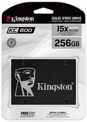 Твердотельный накопитель SSD Kingston KC600 SKC600/1024G 1024GB 2.5" Client SATA 6Gb/s, 550/520, IOPS 90/80K, MTBF 1M, 3D TLC, 600TBW, RTL (300116)