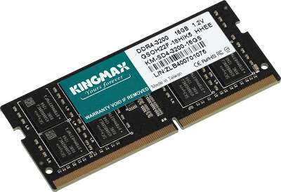 Модуль памяти DDR4 SODIMM 16Gb DDR3200 Kingmax (KM-SD4-3200-16GS)
