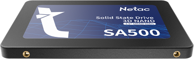 SSD накопитель Netac SSD SA500 1TB 2.5 SATAIII 3D NAND, R/W up to 530/475MB/s, TBW 480TB, 3y wty