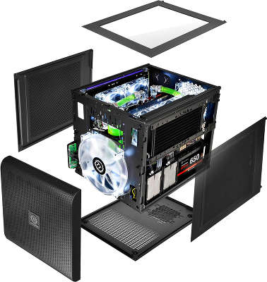 Корпус Thermaltake Core V21 черный w/o PSU mATX 11x120mm 7x140mm 1x200mm 2xUSB3.0