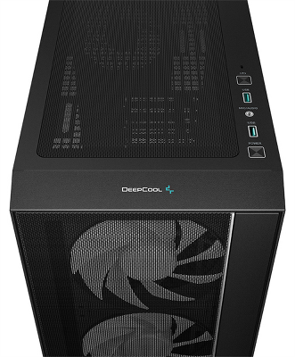 корпус Deepcool MATREXX 55 MESH V4 без БП, боковое окно (закаленное стекло), 3xARGB LED 140мм вентилятора спереди, 1xARGB LED 120мм вентилятор сзади, черный, ATX (R-MATREXX55-BKAGA4-G-4)