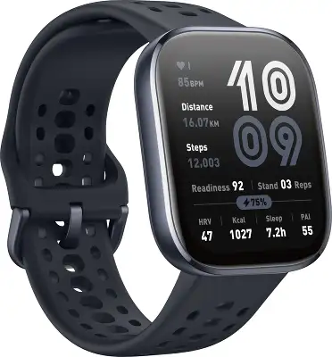 Смарт-часы Amazfit Bip 6 A2435 1.97" TFT корп.черный рем.черный разм.брасл.:130-195 мм (1747004)