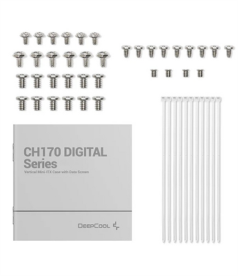 Корпус Deepcool CH170 DIGITAL WH без БП, белый, MINI-ITX