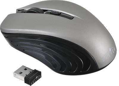 Мышь беспроводная USB Oklick 545MW 1600 dpi, чёрная/серая