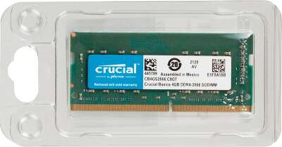 Модуль памяти DDR4 SODIMM 4Gb DDR2666 Crucial (CB4GS2666)
