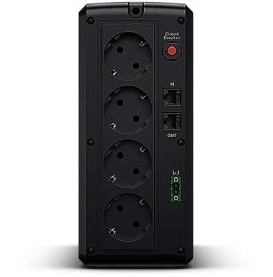 ИБП CYBERPOWER UT1200EG black (линейно-интерактивный, 1200VA, 700W, 4хEURO, USB, RJ45) (UT1200EG)