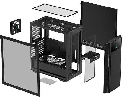 Корпус Deepcool CH510 Mesh Digital, черный, EATX, без БП (R-CH510-BKNSE1-G-1)