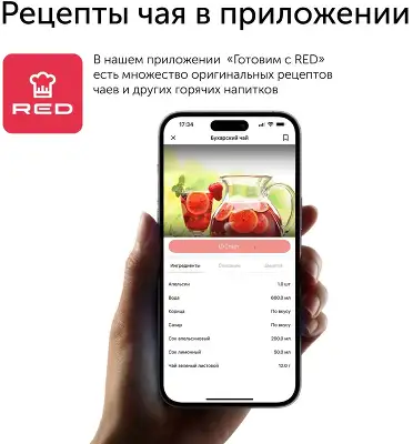 Чайник электрический Red Solution COLORSENSE AM120D 1.7л. 2000Вт черный корпус: нерж.сталь/пластик (AM120D)