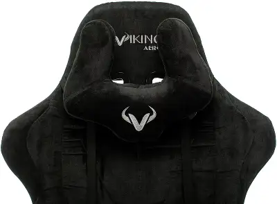 Кресло игровое Zombie VIKING KNIGHT Fabric черный Light-20 с подголов. крестов. металл