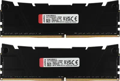 Память DDR4 2x8GB 4800MHz Kingston KF448C19RB2K2/16 Fury Renegade Black RTL Gaming PC4-38400 CL19 DIMM 288-pin 1.5В kit single rank с радиатором Ret