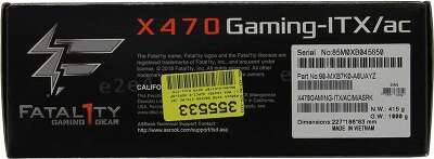 Материнская плата mini-ITX LGAAM4 ASRock X470 GAMING-ITX/AC
