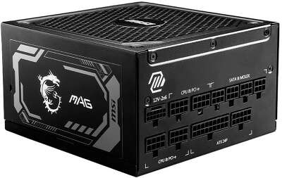 Блок питания MSI MAG A1250GL PCIE5 , 1250W, 80+ Gold, полностью модульный, ATX 3.1, PCIE5.1