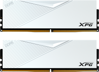 Оперативная память ADATA LANCER DDR5 DIMM 32GB 6400MHz 2*16GB 32-39-39 1.4V WHITE DUAL COLOR BOX