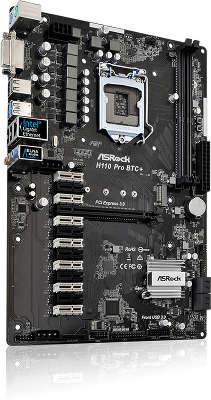 Мат. плата Asrock H110 PRO BTC+