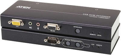 Удлинитель консоли (клав./мышь USB+мон.+аудио+RS232) на 200м/ USB VGA/Audio Cat 5 KVM Extender