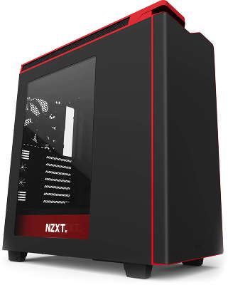 Корпус NZXT H440 черный/красный w/o PSU ATX 7x120mm 5x140mm 2xUSB2.0 2xUSB3.0