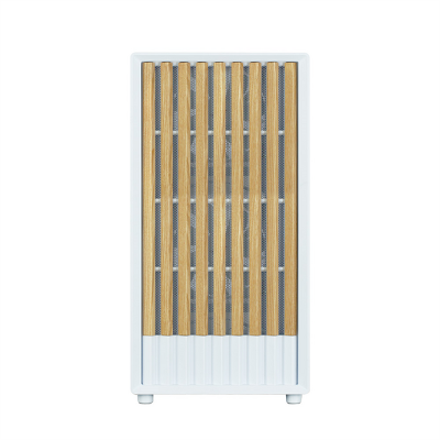 корпус ZALMAN P10 NAMU, MATX, WHITE, WINDOW, FRONT COVER WALNUT, 2x3.5", 3x2.5", 1xUSB TYPE-C, 1xUSB3.0, FRONT 2x120mm, REAR 1x120mm ARGB
