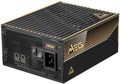 Блок питания ПК MSI MEG Ai1600T PCIE5 , 1600W, 80+ Titanium, полностью модульный, ATX 3.1, PCIE5.1, RTL