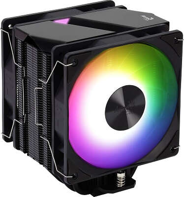 Устройство охлаждения(кулер) Aerocool Rime 4 Dual ARGB Soc-AM5/AM4/1200/1700/1851 черный 4-pin 17-34dB Al+Cu 250W Ret