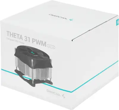 Устройство охлаждения(кулер) Deepcool Theta 31 PWM Soc-1700/1851 черный/синий 4-pin 30.3dB Al+Cu 95W 424gr Ret (DP-ICAS-T31P-17)