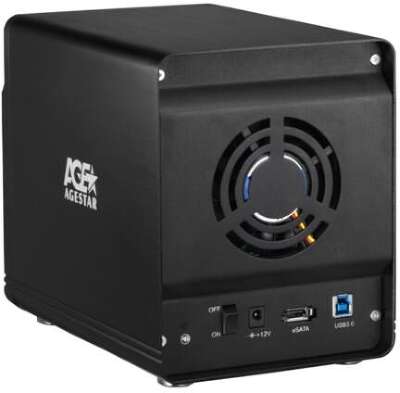 Внешний корпус для HDD AgeStar 3C4B3A1 SATA II алюминий черный LCD 3.5"