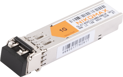 Модуль NIKOMAX SFP, 1.25 Гбит/с, Duplex, 2 ОВ, MM, 2xLC, Tx:850/Rx:850 нм, DDM, 7,5 дБ (до 550 м)