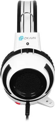 Наушники с микрофоном Оклик HS-G300 ARMAGEDDON белый/черный 2.2м мониторные оголовье (361558)