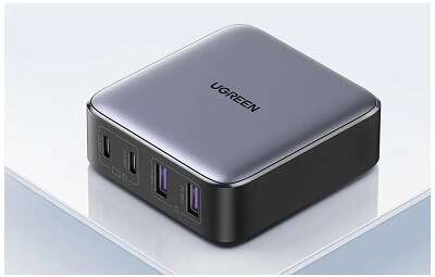 Зарядное устройство UGREEN CD327 (90747) Nexode 65W 2*USB-A+2*USB-C Desktop Fast Charger EU. Цвет: серый