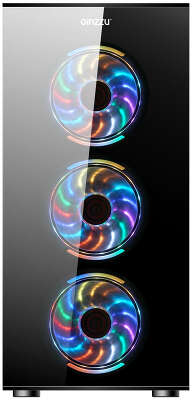 Корпус Ginzzu CL280 FAN 12CM RGB*4 USB3.0 Window