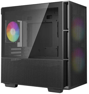 Корпус MiniTower Deepcool CH360 black (mATX, без БП, ARGB, USB Type-A+USB Type-C) (R-CH360-BKAPE3-G-1)