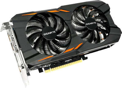 Видеокарта GIGABYTE nVidia GeForce GTX1050 WindForce 2Gb DDR5 PCI-E DVI, 3HDMI, DP