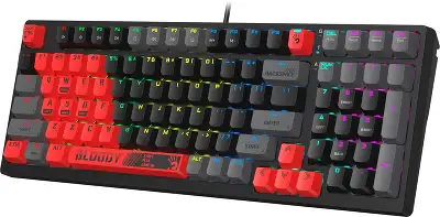Клавиатура A4Tech Bloody S98 Sports Red BLMS Plus механическая красный/черный USB for gamer LED (S98 SPORTS RED BLMS RED PLUS)
