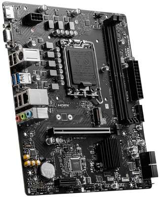 Материнская плата MSI PRO B760M-E DDR4 B760, LGA1700, 2*DDR4, 1*PCIEx16, 1*PCIEx1, 1*M.2, 4*USB3.2Gen1, 8*USB2.0, 4*SATA3.0, 1G, VGA, HDMI, M-ATX, RTL