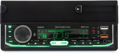 Автомагнитола Digma MCP-414 1DIN 4x45Вт v5.0 USB 2.0 AUX 4 ПДУ