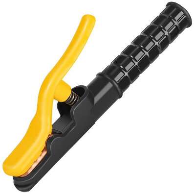 Электрододержатель Deli DL23500A 500гр, макс. сила тока 500A, длина 295мм, диаметр электрода 6,3-10мм, площадь поперечного сечения кабеля 70-95 кв.мм