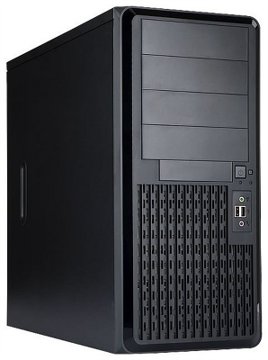 Корпус серверный Midi Tower InWin PE689 Black USB3.0*2+A(HD)+fron fan 120mm*1+rear fan 120mm*1+ 2*2SATA+1*1SATA+Intrusion Switch/ holes for SL20” ATX RACKMOUNT*(без блока питания)