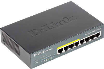 Коммутатор D-Link DGS-1008P неуправляемый с 8 портами 10/100/1000Base-T