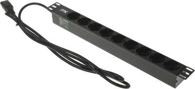 Блок распределения питания ITK алюминевый профиль PH22-9D2 гор.размещ. 9xSchuko базовые 10A C14 2м