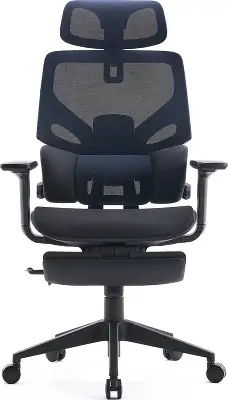 Кресло Cactus CS-CHR-MC01-BLBK синий сиденье черный сетка/ткань с подголов. крестов. пластик подст.для ног