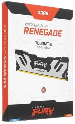 Kingston 16GB 7600MT/s DDR5 CL38 DIMM FURY Renegade Silver XMP KF576C38RS-16
