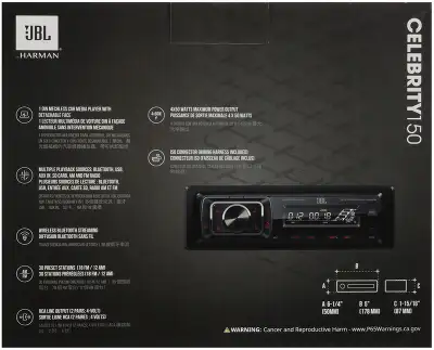 Автомагнитола JBL Celebrity 150 1DIN 4x50Вт AUX RDS (JBLCELEBRITY150)