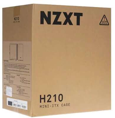 Корпус NZXT H210 Black, черный, mini-ITX, Без БП (CA-H210B-B1)