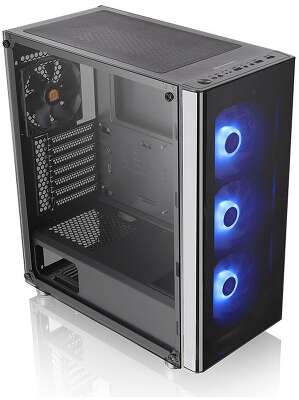 Корпус MidTower Thermaltake V200 Tempered Glass RGB Edition black (mATX, без БП, RGB, 3xUSB Type-A) (CA-1K8-00M1WN-01)