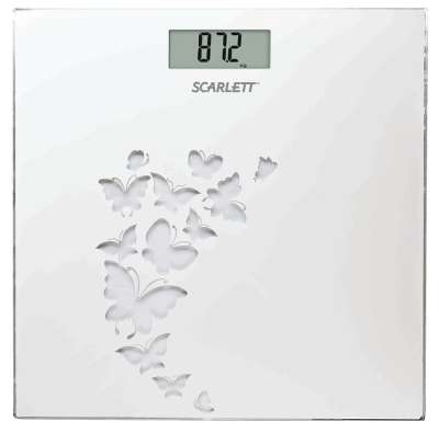 Весы напольные электронные Scarlett SC-BS 33 E003, бабочки