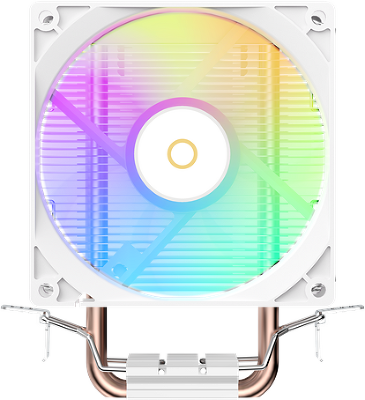 Кулер для процессора Ocypus Gamma A20 WH ARGB, 92mm FARGB FAN, Top FARGB Panel, 2 HEAT PIPES, 3-PIN, 1900 RPM, 21DBA, HYDRO BEARING, LGA115X/1200/1700/18XX, AM4/AM5